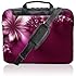 TaylorHe 15.6 inch 15 inch 16 inch Hard Wearing Nylon Colourful Laptop Shoulder Bag with Patterns, Side Pockets Handles and Detachable Strap Pink Vintage Floral Patterns