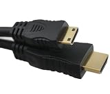 Duronic Professional 201G-AC/2 Gold Plated Mini HDMI to HDMI 2 Metre Cable - Type C to Type A - Perfect for HD Camcorders -2M