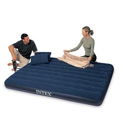Intex 12-68765 Luftbett Classic Downy Blue "Queen Set", 2-in-1 Ventil, 152 x 203 x 22 cm (L x B x H), inklusive 2 Kissen, 1 Luftpumpe