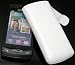Original Suncase Leder Etui Tasche speziell fuer Samsung GT S8500 / S-8500 / Wave / Lasche mit Rueckzugfunktion / Weiss
