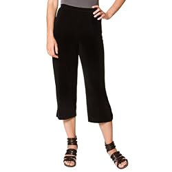 Kim&Co. Stretch Jersey Pull On Cropped Pant