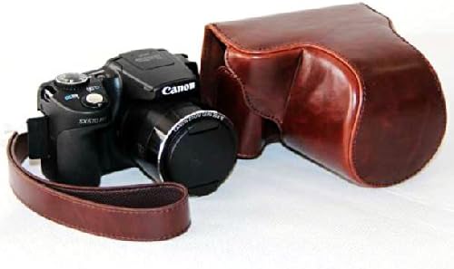 Westlinke PU Leather Digital Camera Case Bag Cover for Canon SX510 Camera Bag Coffee
