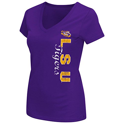 Ladies LSU Tigers 2 Sided Compulsory Short Sleeve Tee Shirt