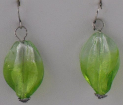 Green Twist Earrings