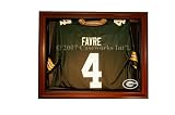 Green Bay Packers Football Jersey Display Case with Removable Face and Classic Wood Finish Frame