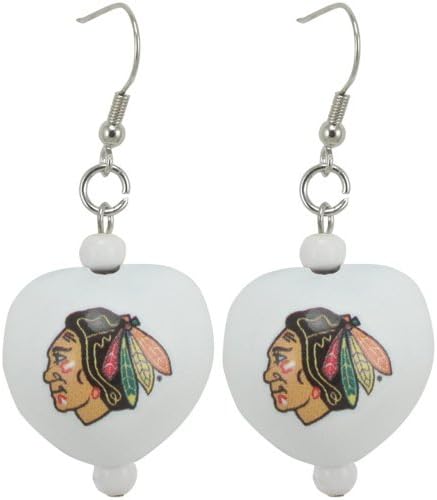 NHL Chicago Blackhawks Ladies Kukui Earrings - White