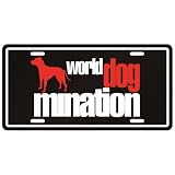 New  American Pit Bull Terrier : World Dog - Mination  License Plate Dog