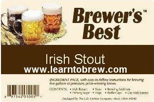 Irish Stout Homebrew Beer Brewing Ingredient Kit