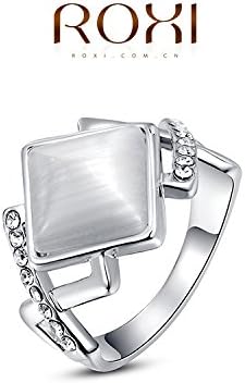 Ananta Jewelry ChirstmasRose Gold Plated Romantic Rhombus Opal Ring Statement Rin JewelryWedding