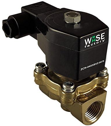 1/2" Solenoid Valve - 2 Way Normally Closed Pilot Operated Brass Body with Viton seats for 24V/DC
