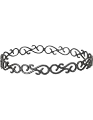 Scroll Design Bangle Bracelet in Sterling Silver