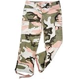 Girls Subdued Pink Camo Vintage Capri Pants