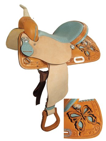 Saddle King USA Made Butterly Barrel Racing Saddle w/ Ostrich Seat