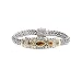 18K Yellow Gold and Sterling Silver Citrine Bracelet - 7.5''