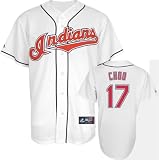 MLB Youth Cleveland Indians Shin-Soo Choo White Home Short Sleeve 6 Button Synthetic Replica Baseball Jersey Spring 2011  (White, Small)