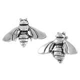 Sterling Silver Honey Bee Stud Earrings