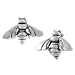 Sterling Silver Honey Bee Stud Earrings