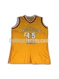 Yellow No. 45 Game Used Michigan Tech Russell Basketball Jersey