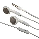 Stereo Headset With Microphone for Apple iPhone 3 3G 3GS 4 4S 4G (White & No Volume Remote)- 3.5mm