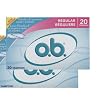 O.B. Tampons Regular with 20 Pads per pack (Pack of 2)