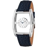 Akribos XXIV Men's AKR432BU Impeccable Swiss Quartz Diamond Floating Silver Dial Watch