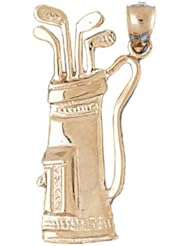 Dazzlers Solid 14k Gold Golf Club Bag Charm Pendant Available in three colors from jewelsberry (weights: 4.8 grams only)