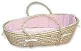 Moses Basket Set - Pink Gingham Seersucker
