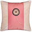 Decorative Handmade Silky Pink & Peach Cushion Cover / Pillow Sham - Golden Sunflower Design