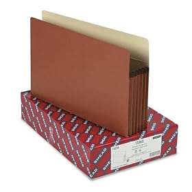 Smead 74234 Redrope File Pockets, Paper Gusset, Legal, Straight Cut, 5-1/4