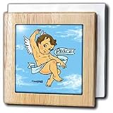 Angel Peace Brunet - 6 Inch Tile Napkin Holder