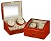 Mahogany Wood Finish 4 Watch Winder With 6 Additional Watch Storage Spaces, Two Turntable With 4 Program Settings.,Diplomat,31-415