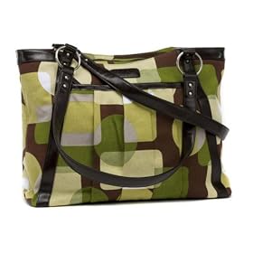 Pacific Design PD0947 - Kailo Chic Pleated Laptop Tote-Canvas-Mod Green Square