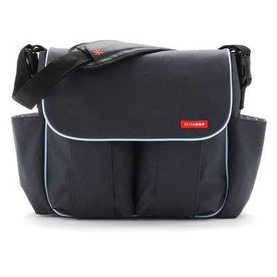 Dash Deluxe Messenger Diaper Charcoal Gray