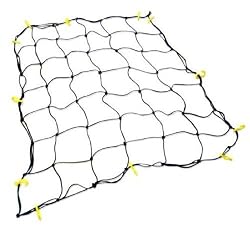 Tooluxe Large 36" x 60" Cargo Net with 16 Hooks - Stretches to 60" x 90" with Neon Yellow Hooks