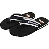 NFL Denver Broncos Contoured Flip Flops - Black/Navy Blue (10/11)