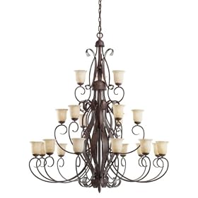 Kichler Lighting 2114OI 21-Light High Country Incandescent Chandelier, Old Iron