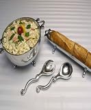 Louisa Salad Bowl & Utensils & Cracker Tray