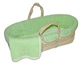 Tadpoles 5 Pc. Cable Knit Moses Basket Set- Green