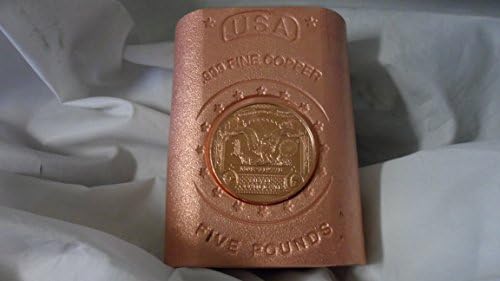 5 Lb. Coin Infused Satin Finish $1 Black Eagle Banknote style .999 Fine Copper Bullion Art Bar Ingot