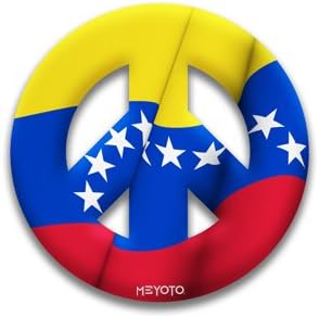 Peace Sign Magnet of Venezuela Flag by MEYOTO