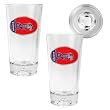 Atlanta Braves MLB 2pc Pint Ale Glass Set with Baseball Bottom - Oval Logo by Great American Products