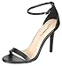 Breckelles Women's Sydney-46 Stiletto Ankle Strap Dress High Heeled Nubuck Sandals