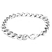 Men's Stainless Steel 10mm Flat Curb Chain Bracelet 8.75"