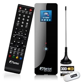 Fantec R2650 Multimedia WiFi Registratore Hard-Disk 1,5 TB (LCD a colori, Full HD 1080p, DVB-T, Internetradio), colore: Nero