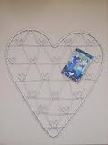 CREAM WIRE HEART CARD PHOTO DISPLAY HOLDER