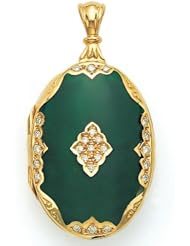 Victor Mayer 18K Gold Diamond Locket - 1 Inch Wide x 1 3/4 Inches Tall