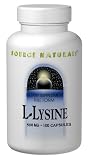 Source Naturals L-Lysine ( 100 Caps, 500 mg ) (Free Form Amino Acid)