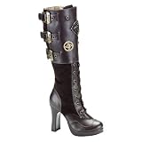 Steampunk Brown Buckle Platform Boot - 12