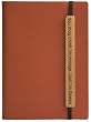 Go Green! Eco Friendly Recycled Leather Lined Diary / Journal, Orange, 5x7"
