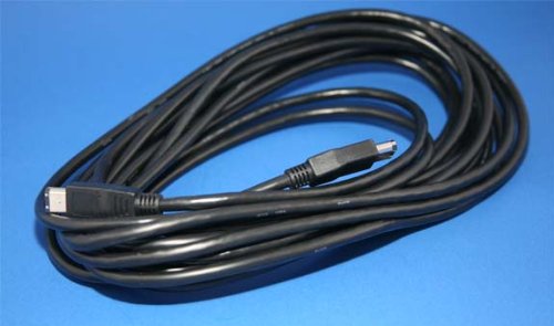 25ft. FireWire IEEE 1394 / i.Link 6Pin to 6Pin Black Cable